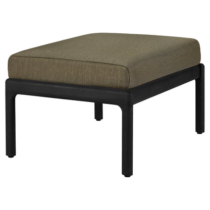 Jack Outdoor Footstool - Black Teak, Green