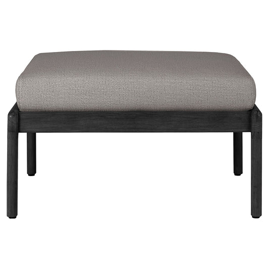 Jack Outdoor Footstool - Black Teak, Mocha