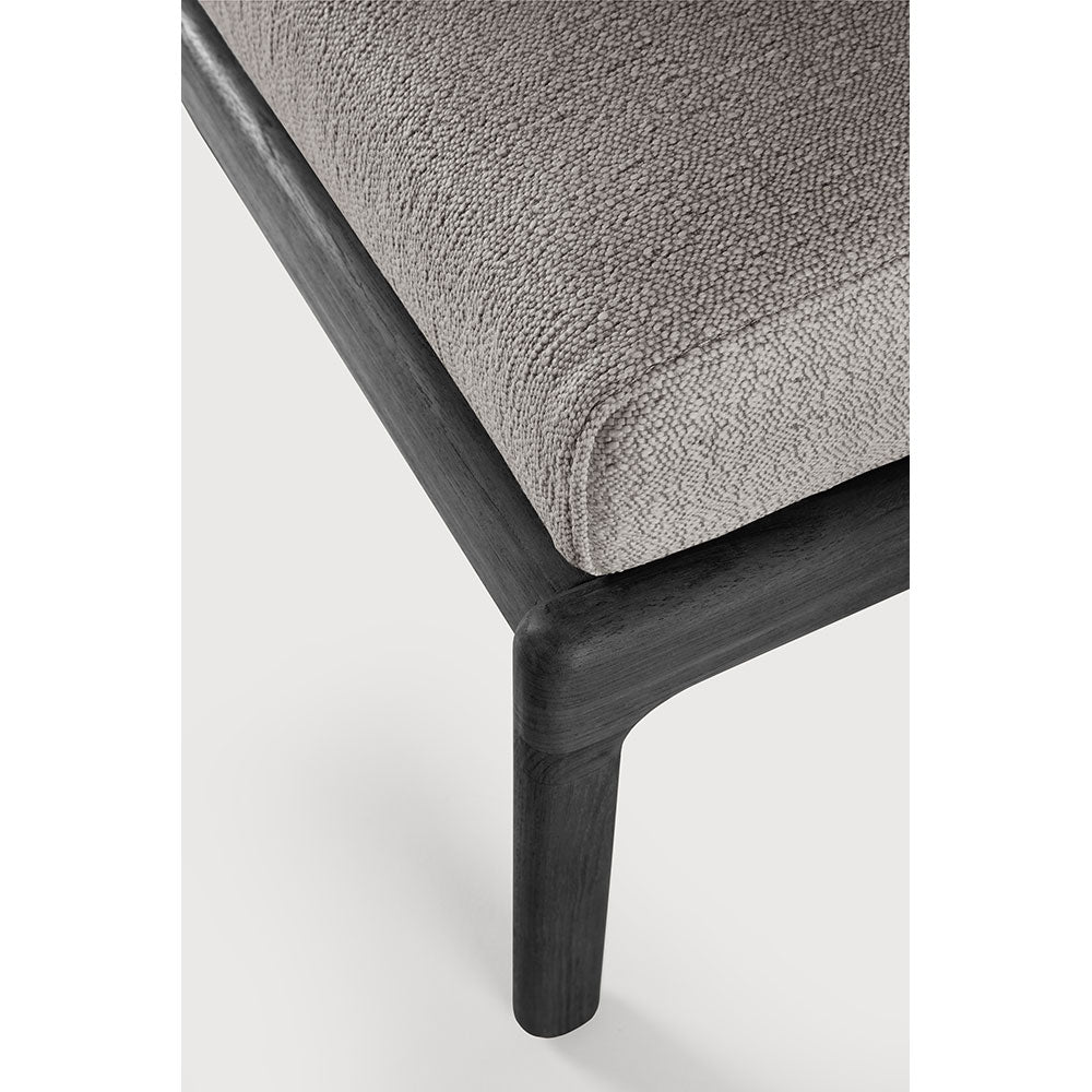 Jack Outdoor Footstool - Black Teak, Mocha