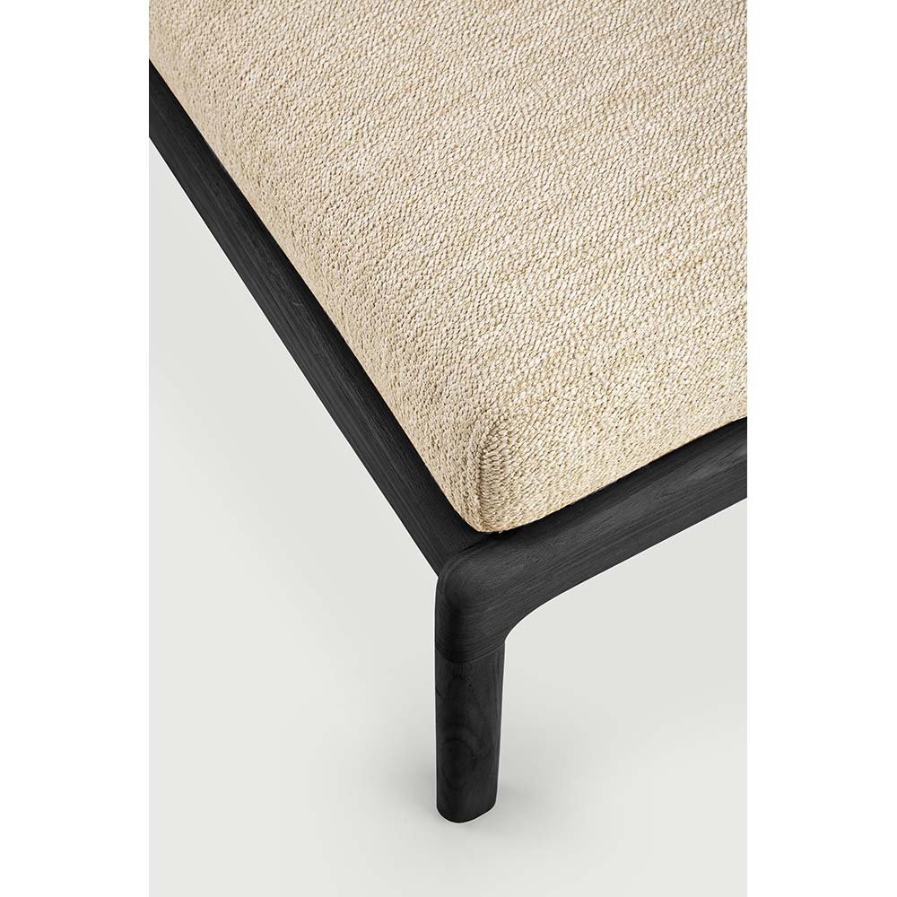 Jack Outdoor Footstool - Black Teak, Natural