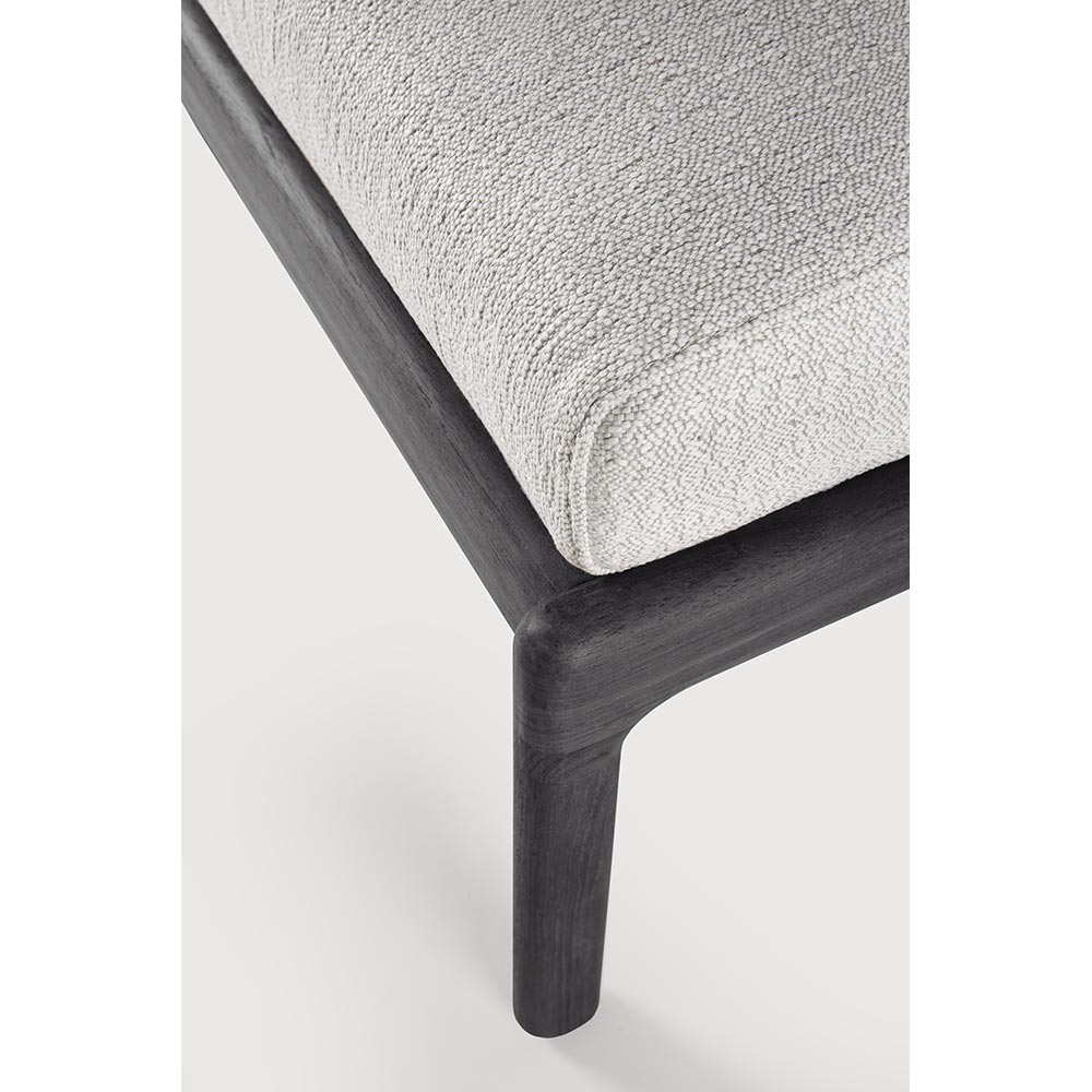 Jack Outdoor Footstool - Black Teak, Off White
