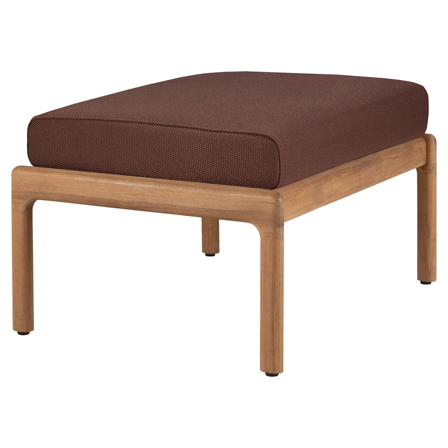 Jack Outdoor Footstool - Teak, Burgundy