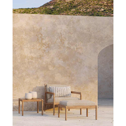 Jack Outdoor Footstool - Teak, Natural