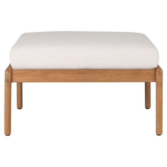 Jack Outdoor Footstool - Teak, Off White