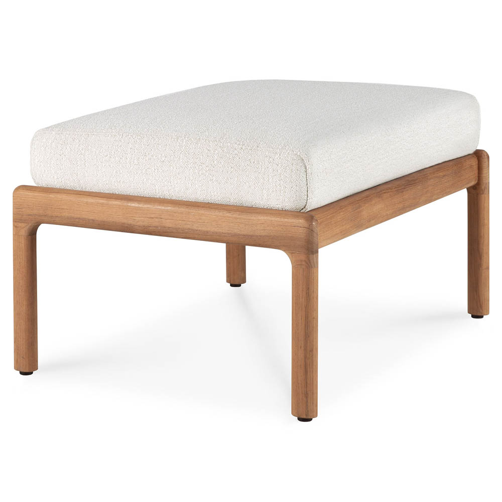 Jack Outdoor Footstool - Teak, Off White