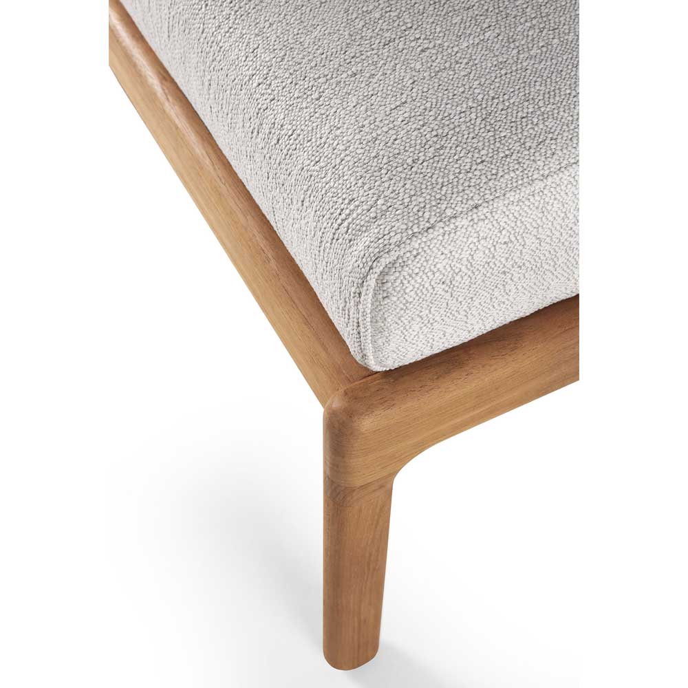 Jack Outdoor Footstool - Teak, Off White