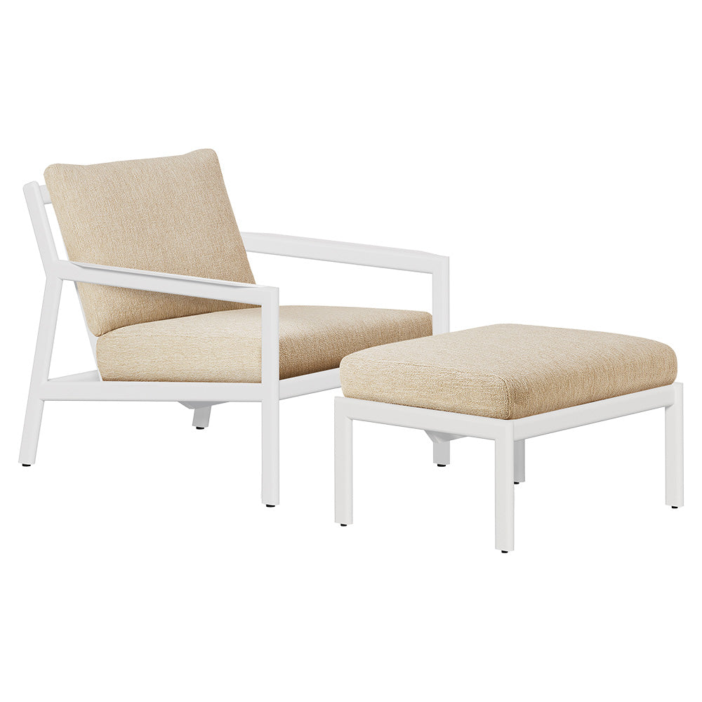 Jack Outdoor Lounge Chair - Aluminum, Natural
