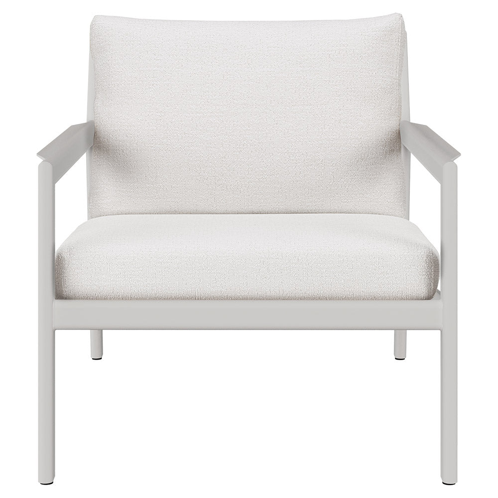 Jack Outdoor Lounge Chair - Aluminum, Off White