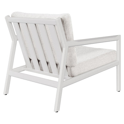 Jack Outdoor Lounge Chair - Aluminum, Off White