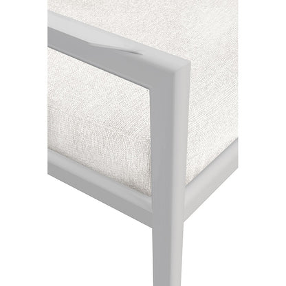 Jack Outdoor Lounge Chair - Aluminum, Off White