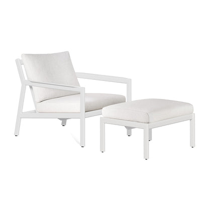 Jack Outdoor Lounge Chair - Aluminum, Off White