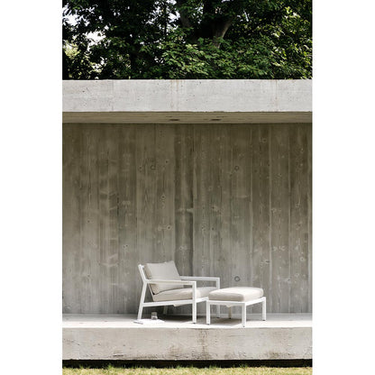 Jack Outdoor Lounge Chair - Aluminum, Off White