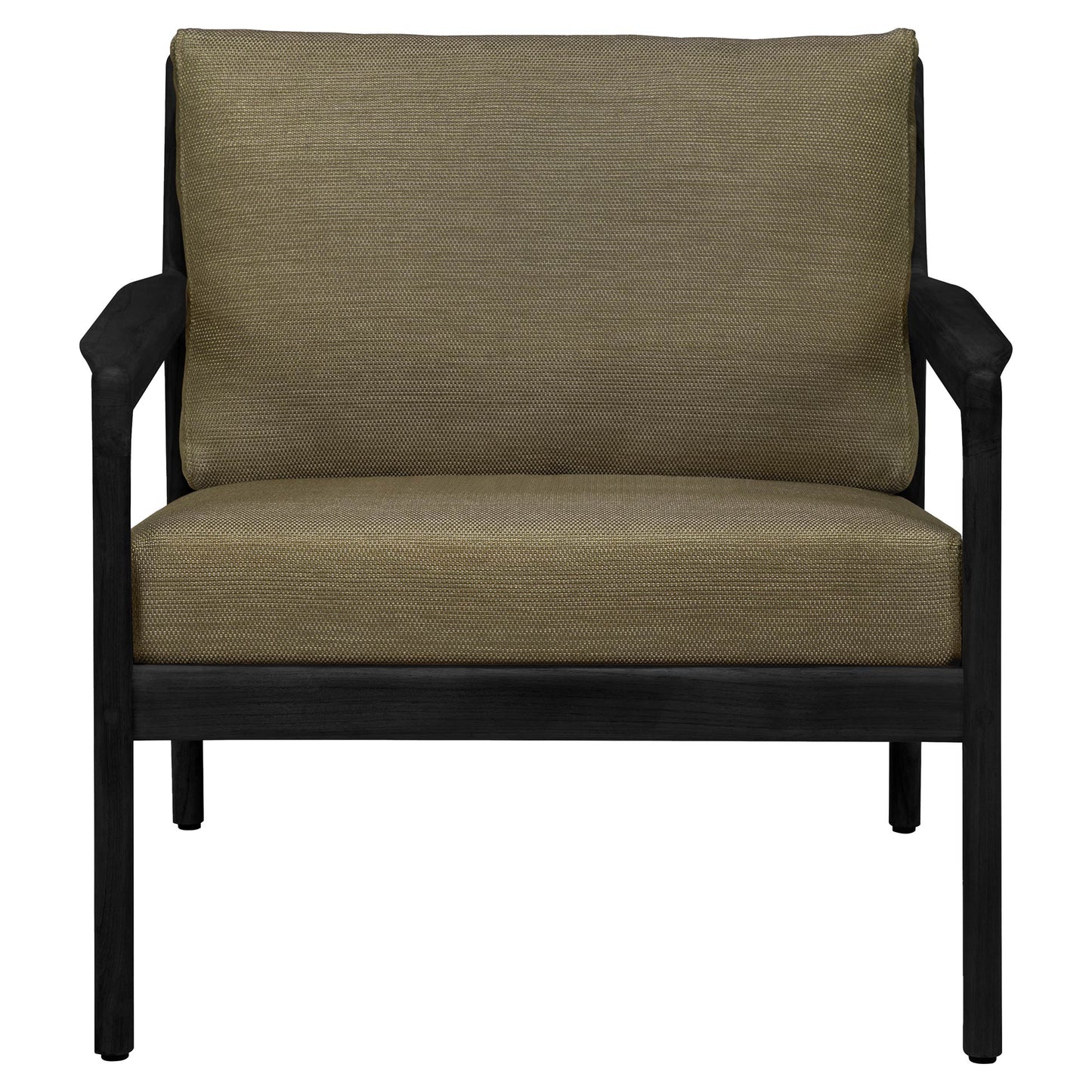 Jack Outdoor Lounge Chair - Black Teak, Green