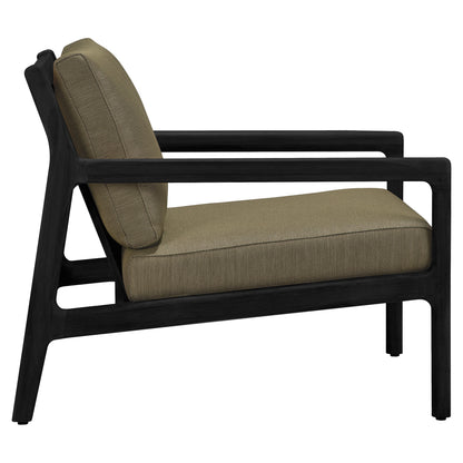 Jack Outdoor Lounge Chair - Black Teak, Green