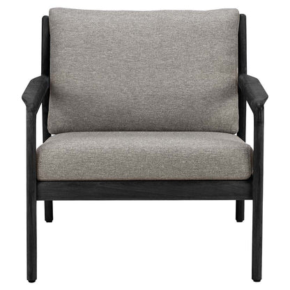 Jack Outdoor Lounge Chair - Black Teak, Mocha
