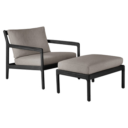 Jack Outdoor Lounge Chair - Black Teak, Mocha