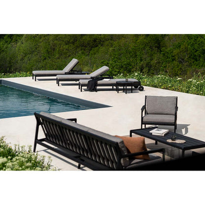 Jack Outdoor Lounge Chair - Black Teak, Mocha