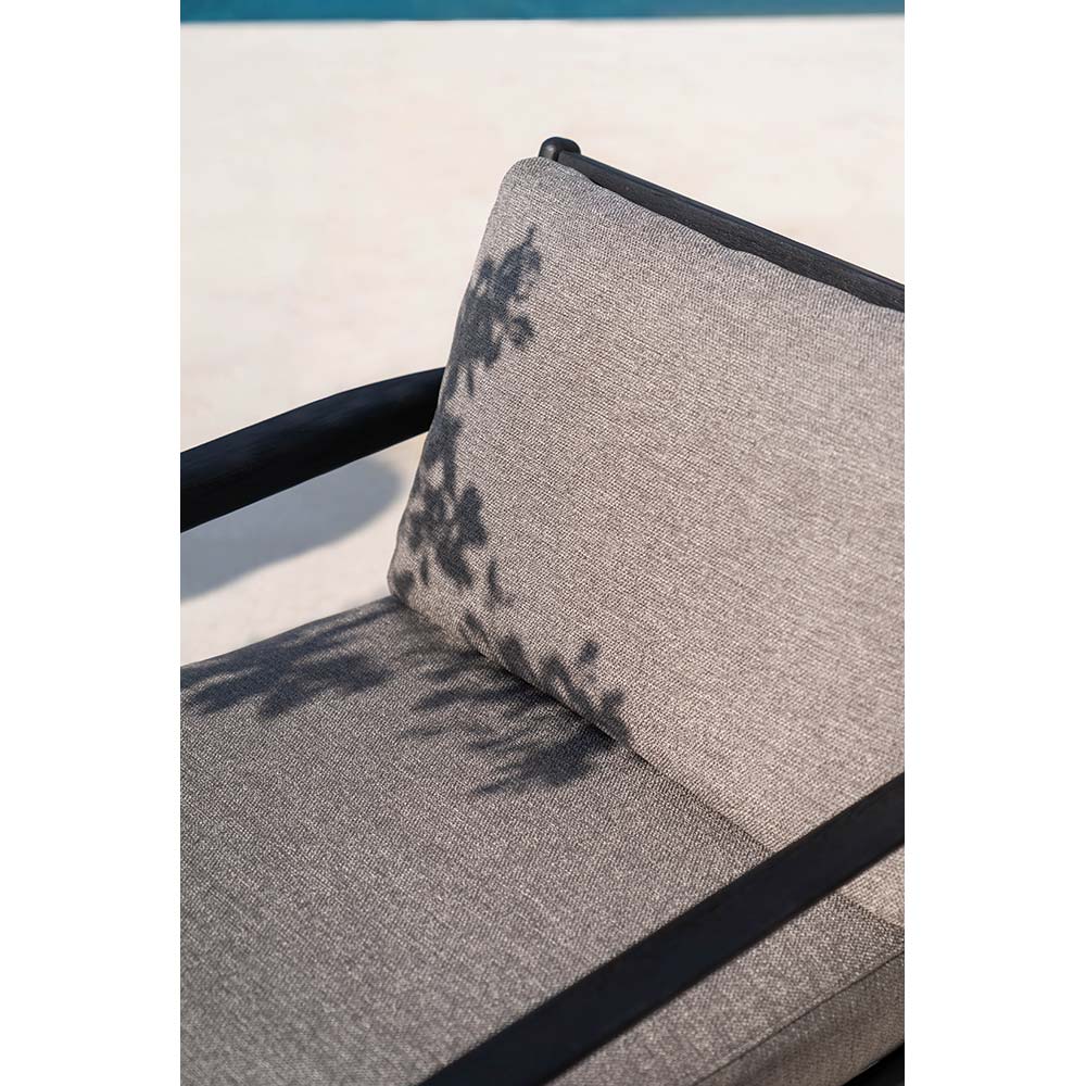 Jack Outdoor Lounge Chair - Black Teak, Mocha