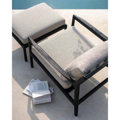 Jack Outdoor Lounge Chair - Black Teak, Mocha