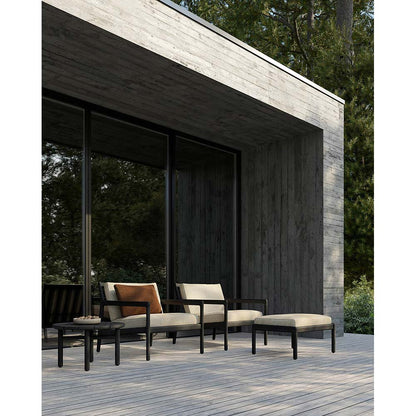Jack Outdoor Lounge Chair - Black Teak, Natural