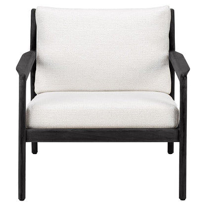 Jack Outdoor Lounge Chair - Black Teak, Off White
