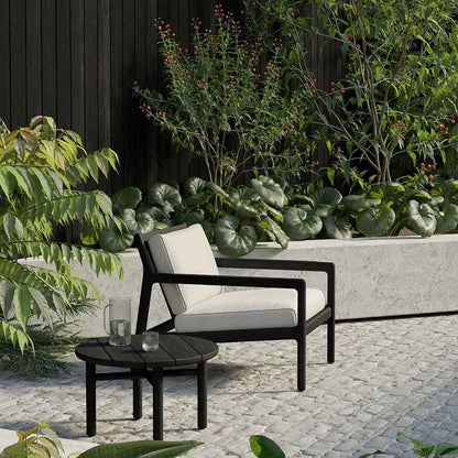 Jack Outdoor Lounge Chair - Black Teak, Green