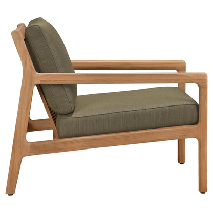 Jack Outdoor Lounge Chair - Teak, Green