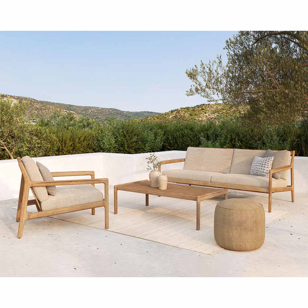 Jack Outdoor Lounge Chair - Black Teak, Green