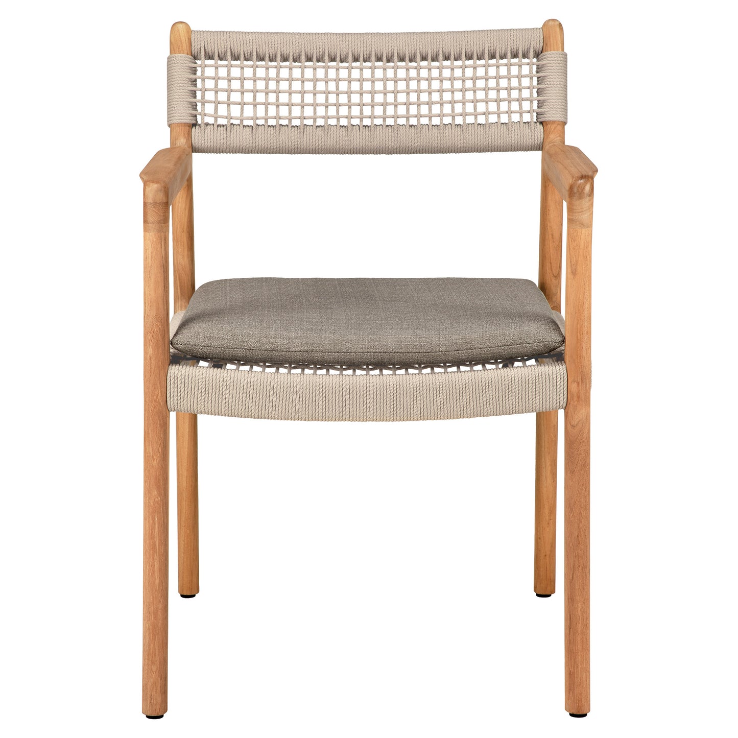 Jack Woven Outdoor Dining Chair With Armrest - Silt Cushion