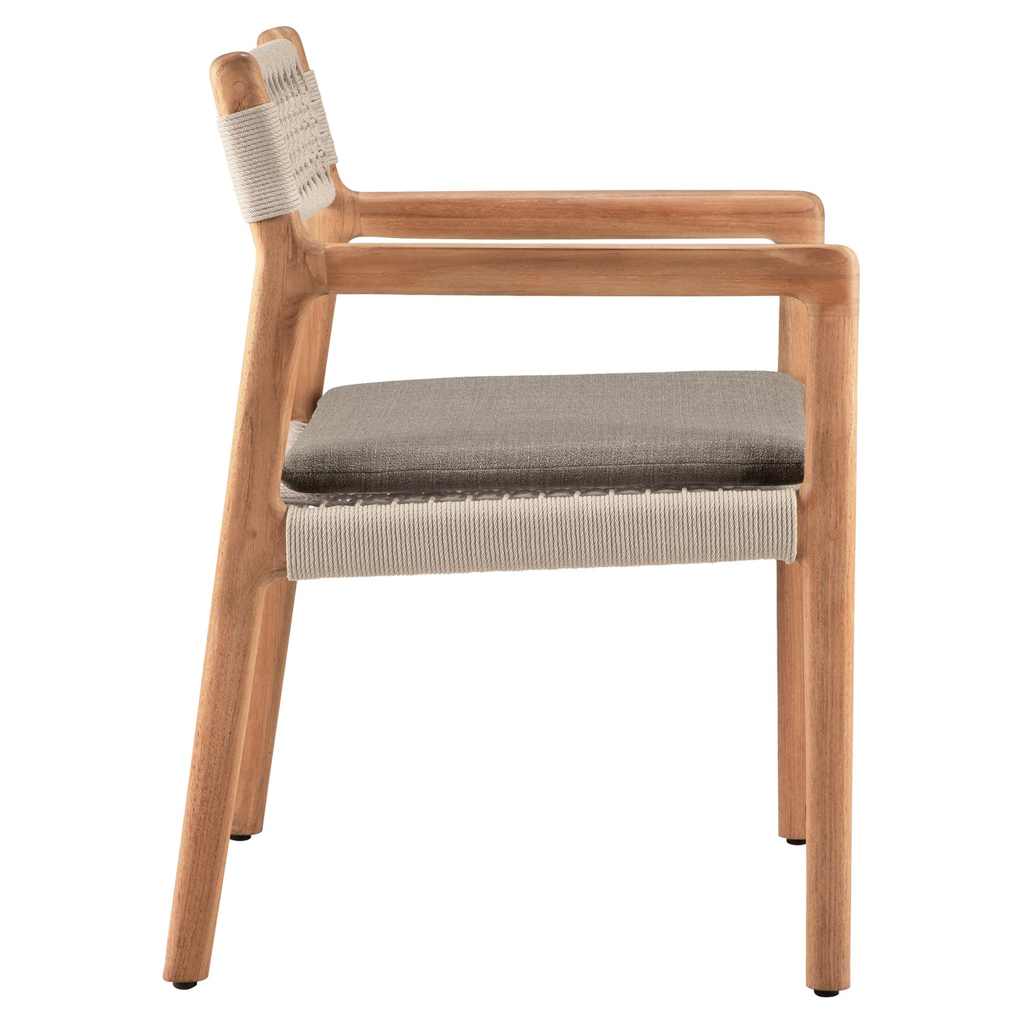 Jack Woven Outdoor Dining Chair With Armrest - Silt Cushion