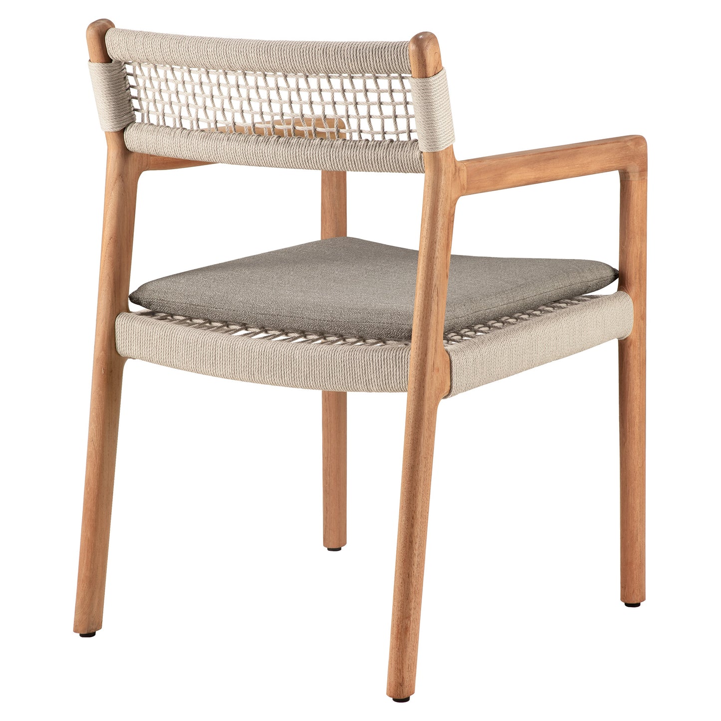 Jack Woven Outdoor Dining Chair With Armrest - Silt Cushion