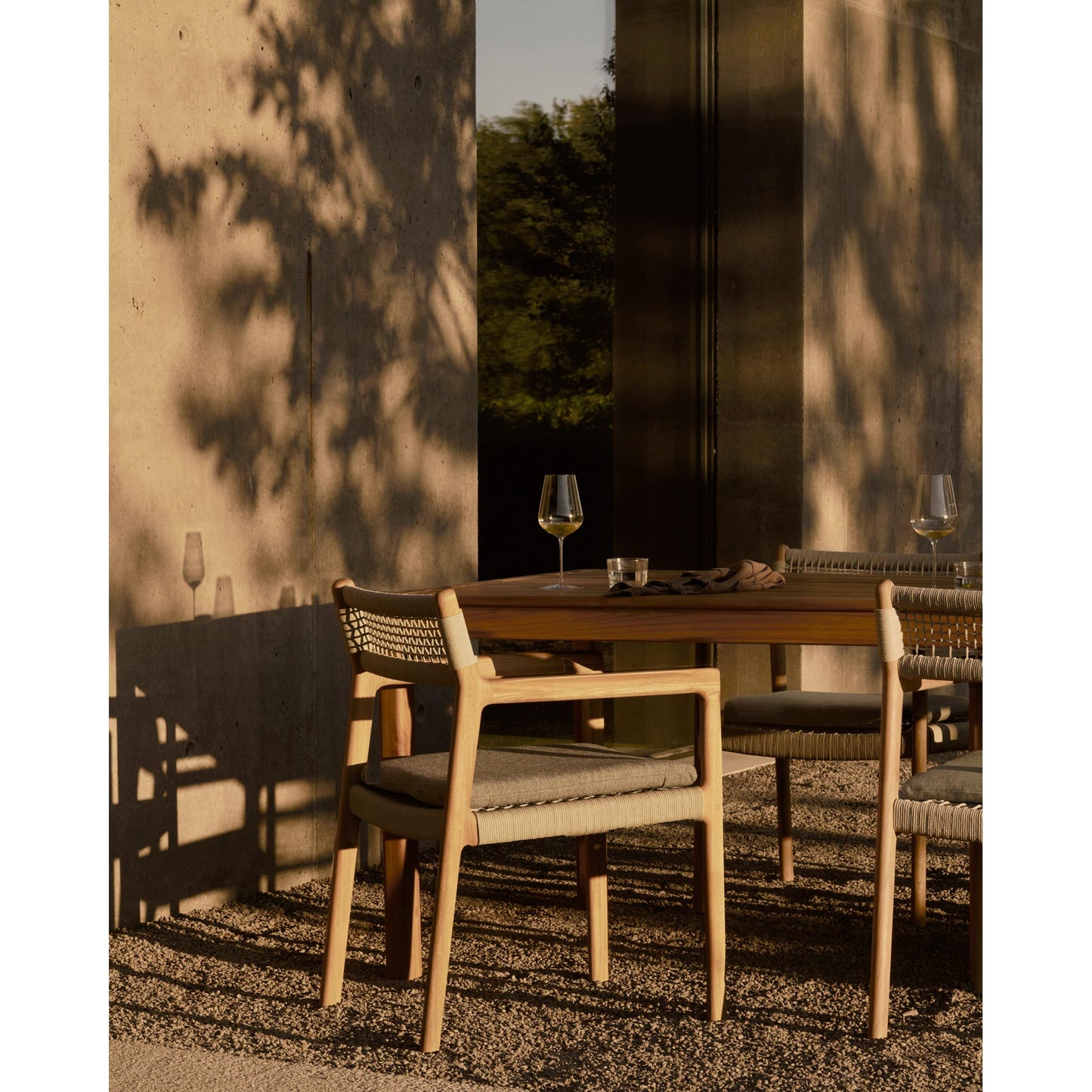 Jack Woven Outdoor Dining Chair With Armrest - Silt Cushion