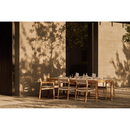 Jack Woven Outdoor Dining Chair With Armrest - Silt Cushion