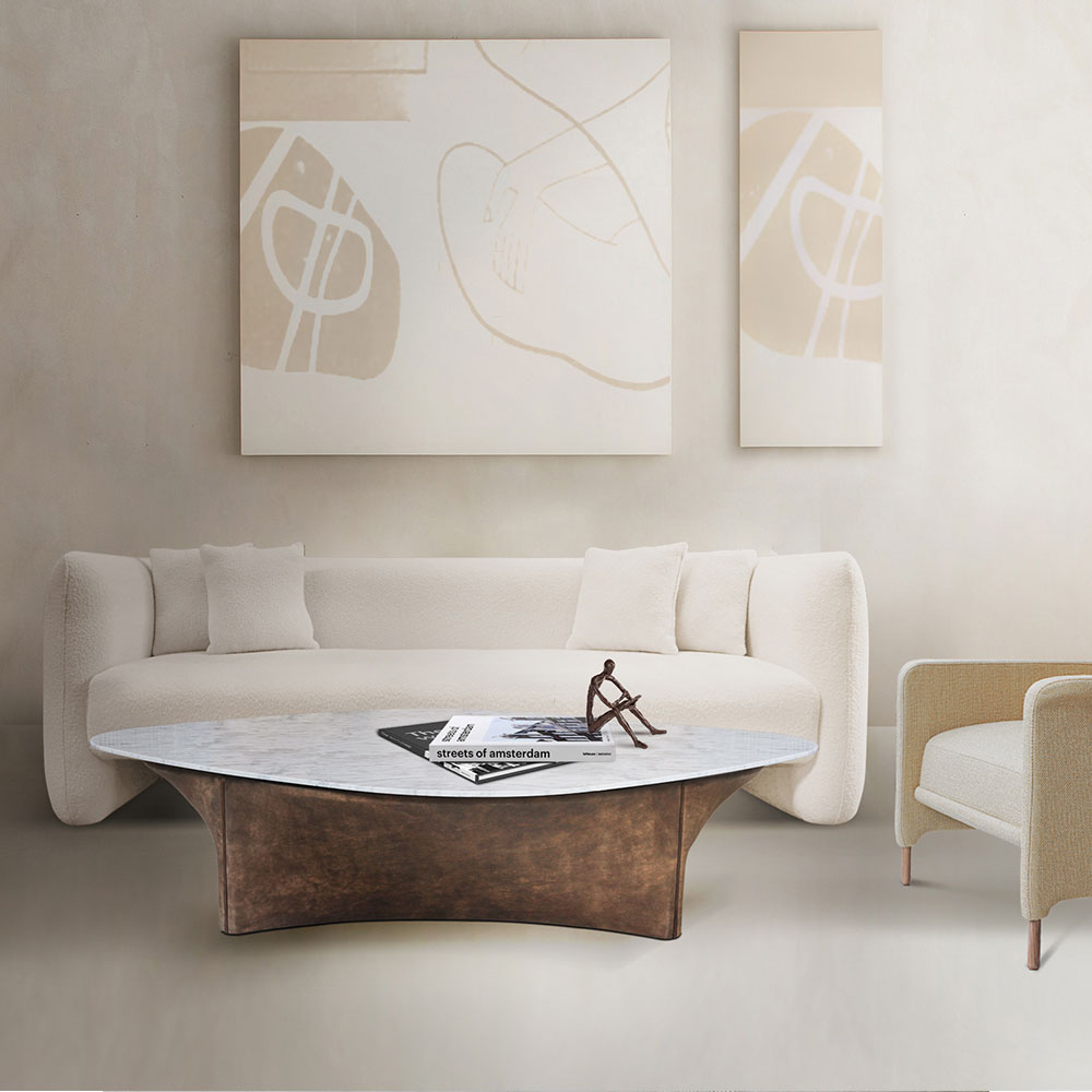 Jacob III Sofa - White Boucle