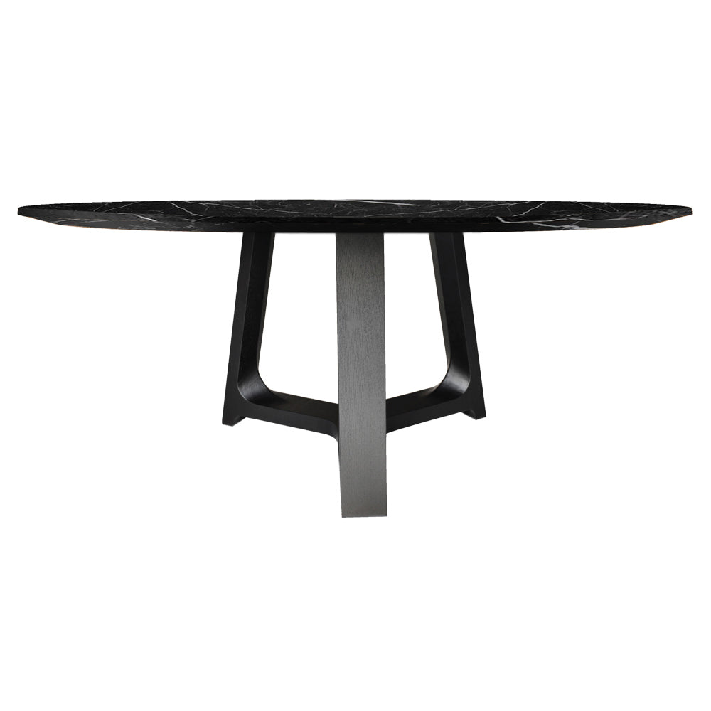 Jasper Dining Table - Marble Top, Wood Base