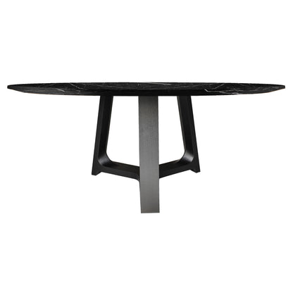 Jasper Dining Table - Marble Top, Wood Base