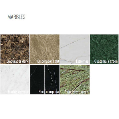 Jasper Dining Table - Marble Top, Wood Base