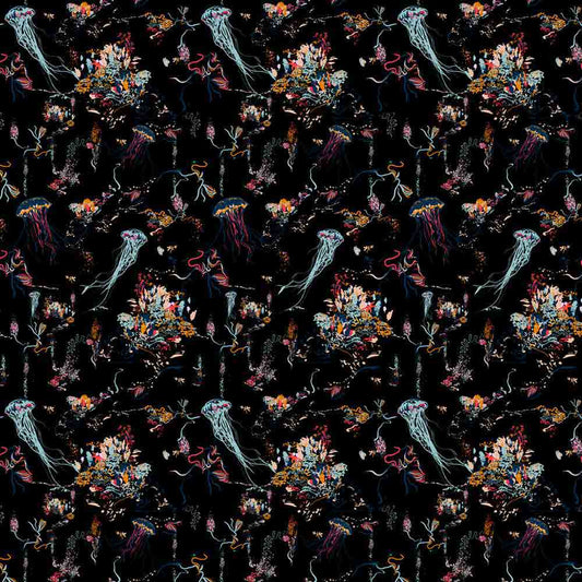 Jellyfish Wallpaper - Black