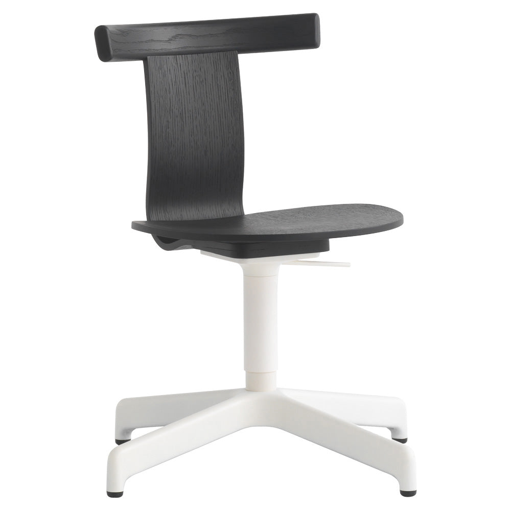 Jiro Swivel Chair - Black, White Base
