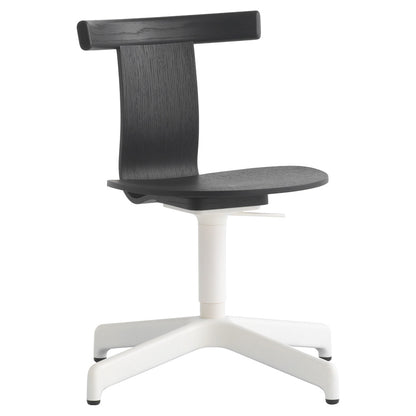 Jiro Swivel Chair - Black, White Base