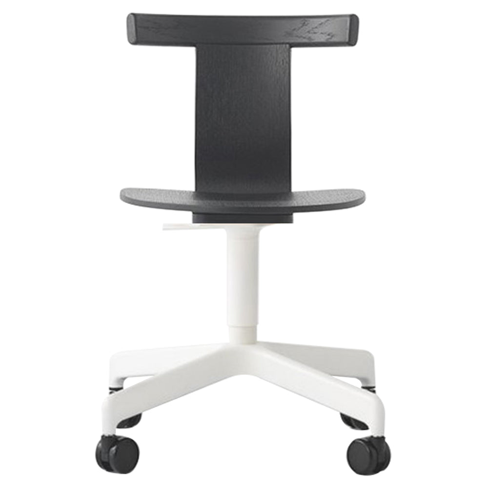 Jiro Swivel Chair - Black, White Base
