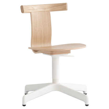 Jiro Swivel Chair - Natural, White Base