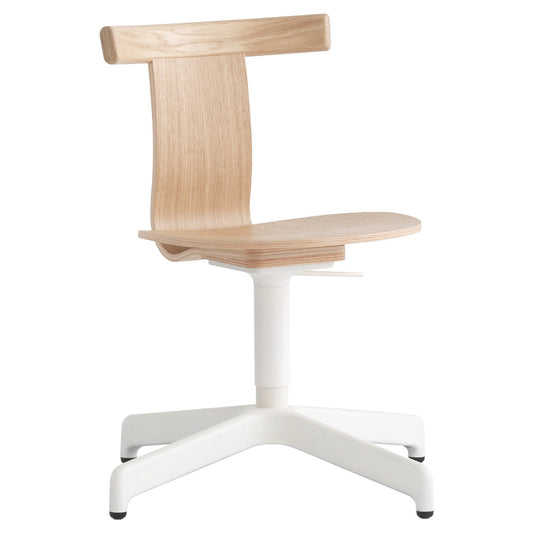 Jiro Swivel Chair - Natural, White Base