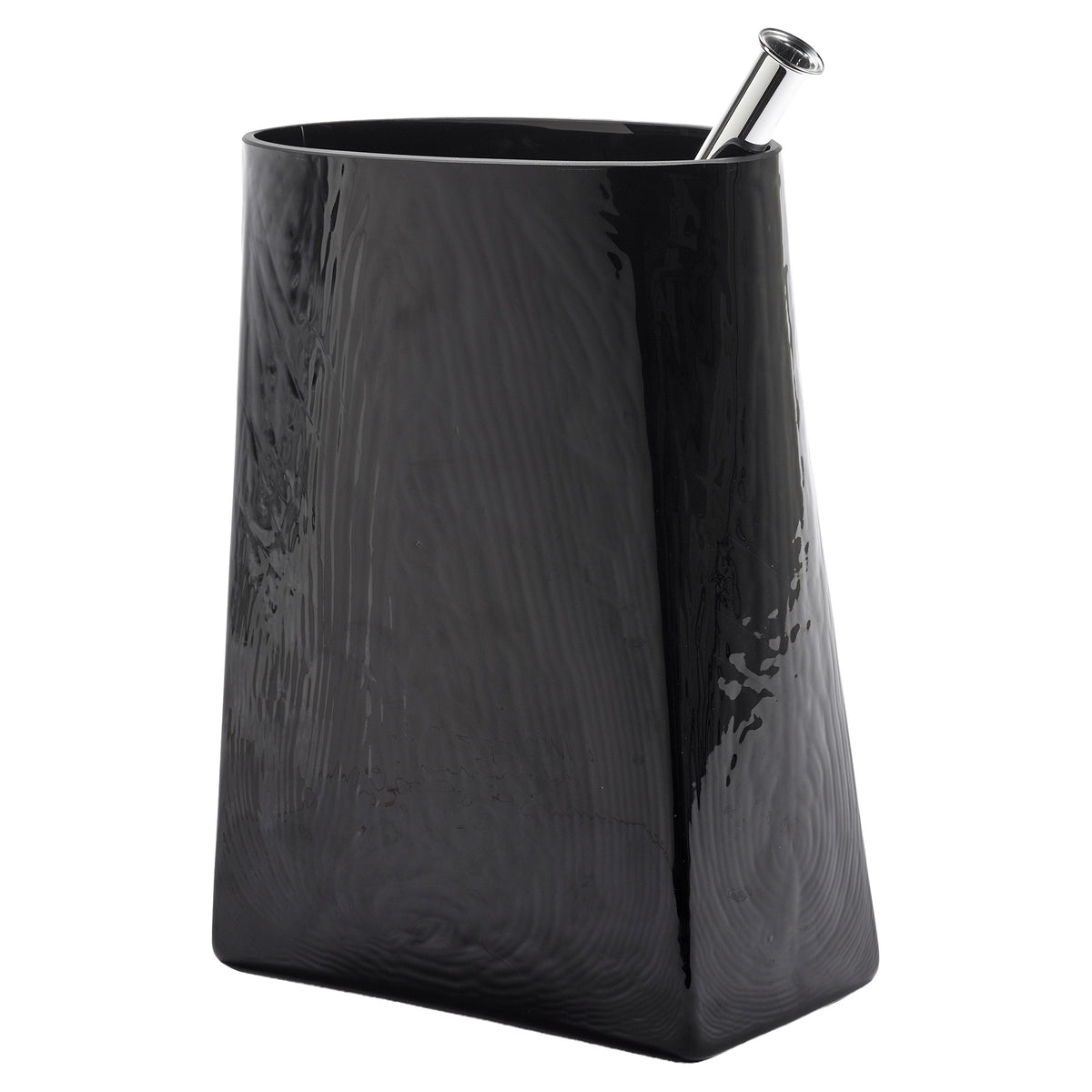 Josephine Vase 03 with Glass Tube - Black