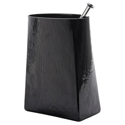 Josephine Vase 03 with Glass Tube - Black