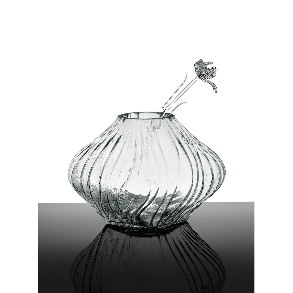 Josephine Vase 04 with Glass Tube - Transparent