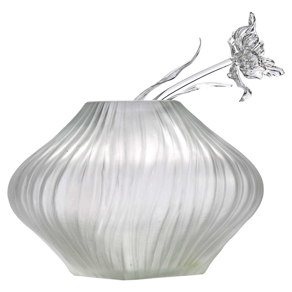 Josephine Vase 04 with Glass Tube - Transparent Matte