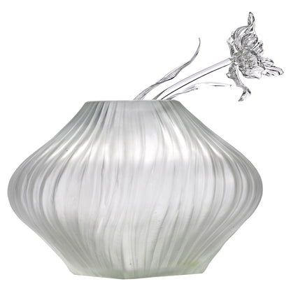 Josephine Vase 04 with Glass Tube - Transparent Matte