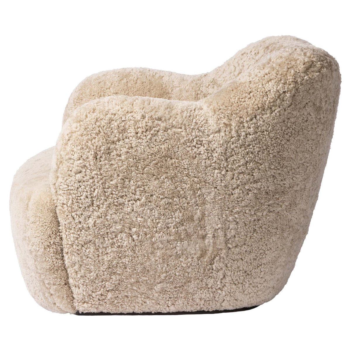 Julius Swivel Chair - Beige Shearling