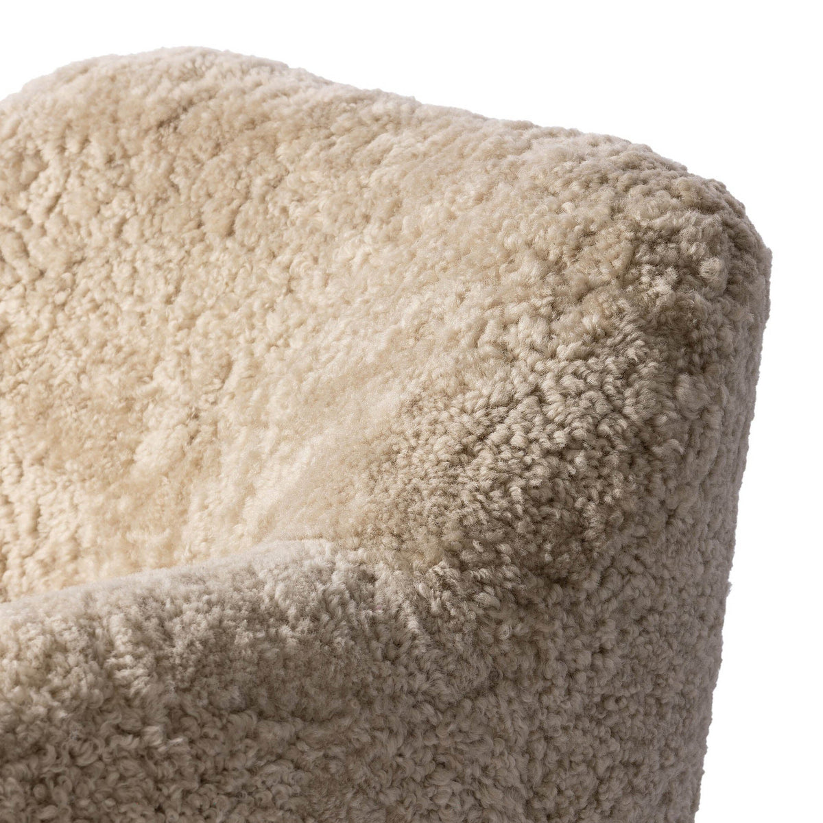Julius Swivel Chair - Beige Shearling